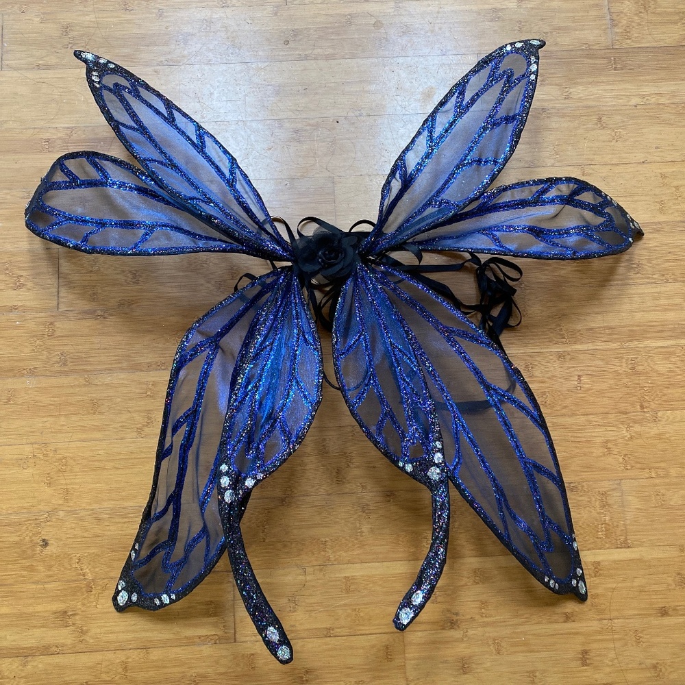 Beautiful royal blue fairy wings